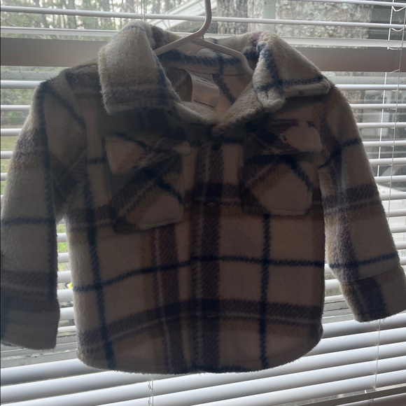 okie dokie Other - Okie Dokie Plaid Jacket - Brown and Blue